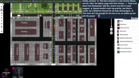 World Building on Roll/20 for my Rifts #ThePrismOfKeterfall Campaign. !Using #GrinningGecko C.S. w API Script On! NPC and Map dev. session.