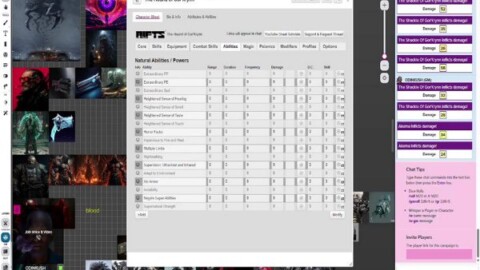 World Building on Roll/20 for my Rifts #ThePrismOfKeterfall Campaign. !Using #GrinningGecko C.S. w API Script On! NPC and Map dev. session.