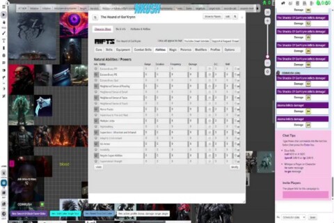 World Building on Roll/20 for my Rifts #ThePrismOfKeterfall Campaign. !Using #GrinningGecko C.S. w API Script On! NPC and Map dev. session.