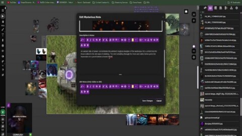 World Building on Roll/20 for my Rifts #ThePrismOfKeterfall Campaign. !Using #GrinningGecko C.S. w API Script On! NPC and Map dev. session.